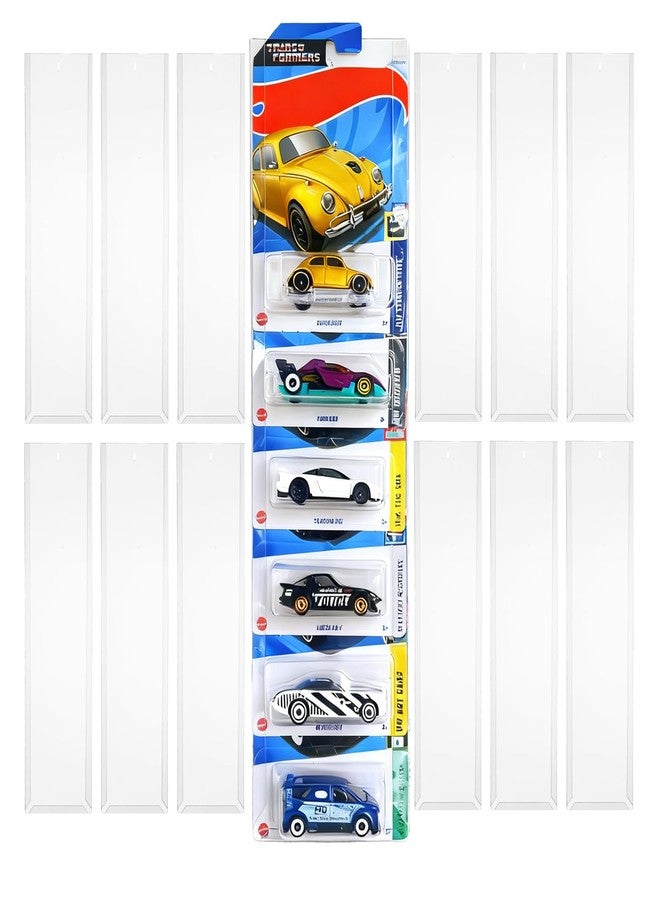 Enklogic 12 Pack Model Car Storage Display Case - Wall-Mounted Clear Organizer (4.4" W x 16.7" H) Compatible with Hot Packaged Wheels Diecast Blister Holds 108 Standard Packaged Diecast Cars - Image 1